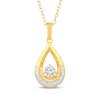 Thumbnail Image 1 of Diamond Teardrop Necklace 1/4 ct tw 10K Yellow Gold 18&quot;