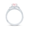 Thumbnail Image 2 of Monique Lhuillier Bliss Round-Cut Peach-Pink & White Lab-Grown Diamond Engagement Ring 1-1/2 ct tw 18K White Gold