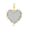 Thumbnail Image 0 of Men's Diamond Heart Barbed Wire Charm 1-1/4 ct tw 10K Yellow Gold