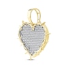 Thumbnail Image 1 of Men's Diamond Heart Barbed Wire Charm 1-1/4 ct tw 10K Yellow Gold