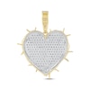 Thumbnail Image 2 of Men's Diamond Heart Barbed Wire Charm 1-1/4 ct tw 10K Yellow Gold