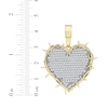 Thumbnail Image 4 of Men's Diamond Heart Barbed Wire Charm 1-1/4 ct tw 10K Yellow Gold