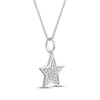 Thumbnail Image 1 of Diamond Star Necklace 1/10 ct tw 10K White Gold 18"