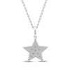 Thumbnail Image 2 of Diamond Star Necklace 1/10 ct tw 10K White Gold 18"