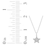 Thumbnail Image 4 of Diamond Star Necklace 1/10 ct tw 10K White Gold 18"