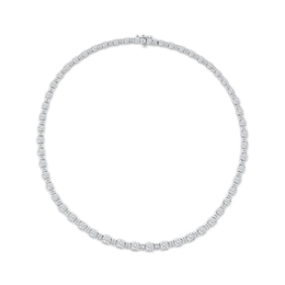 Lab-Grown Diamonds by KAY Baguette & Round-Cut Riviera Necklace 20-3/4 ct tw 14K White Gold