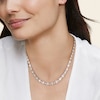 Thumbnail Image 3 of Lab-Grown Diamonds by KAY Baguette & Round-Cut Riviera Necklace 20-3/4 ct tw 14K White Gold