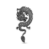 Thumbnail Image 1 of Men's Diamond Accent Dragon Brooch Sterling Silver