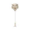 Thumbnail Image 1 of Men's Diamond Accent Tiger Lapel Stick Pin 14K Yellow Gold-Plated Sterling Silver