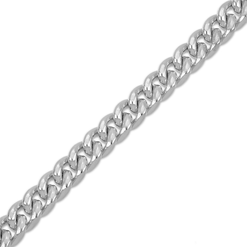 Main Image 2 of Puff Curb Chain Bracelet 8.25mm Solid Sterling Silver 7.5&quot;