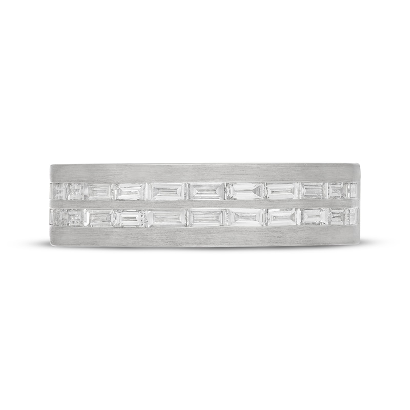 Main Image 3 of Neil Lane Artistry Men's Baguette-Cut Lab-Grown Diamond Wedding Band 1-3/8 ct tw 14K White Gold