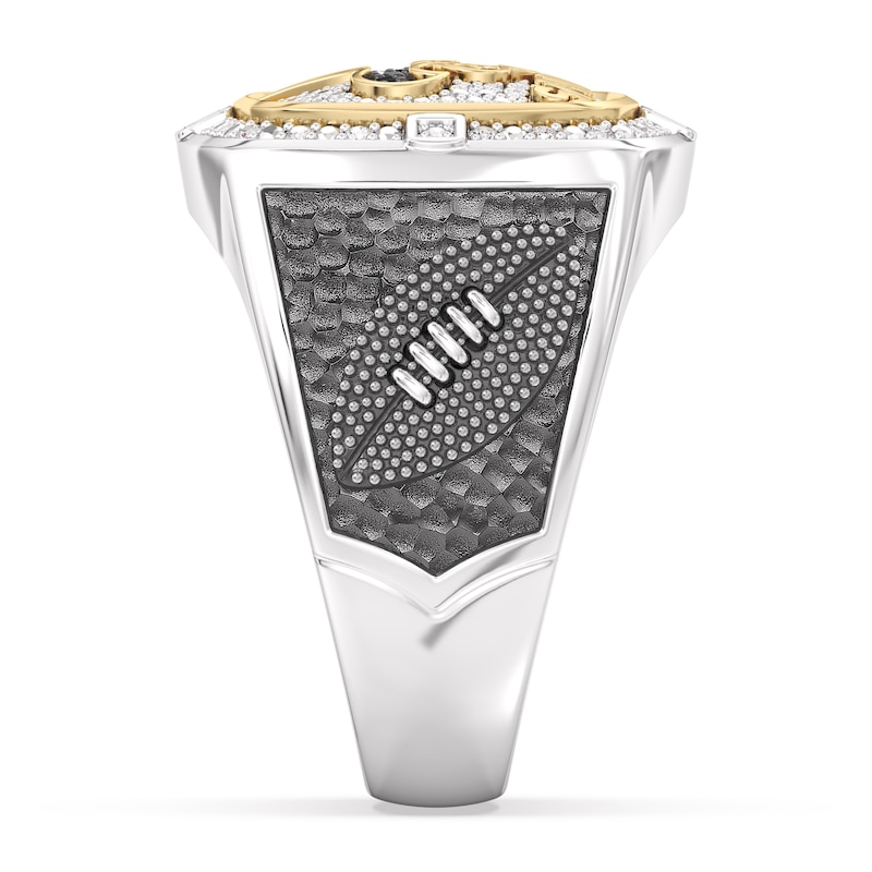 Main Image 4 of True Fans New Orleans Saints Championship Ring Sterling Silver & 10K Yellow Gold Ring