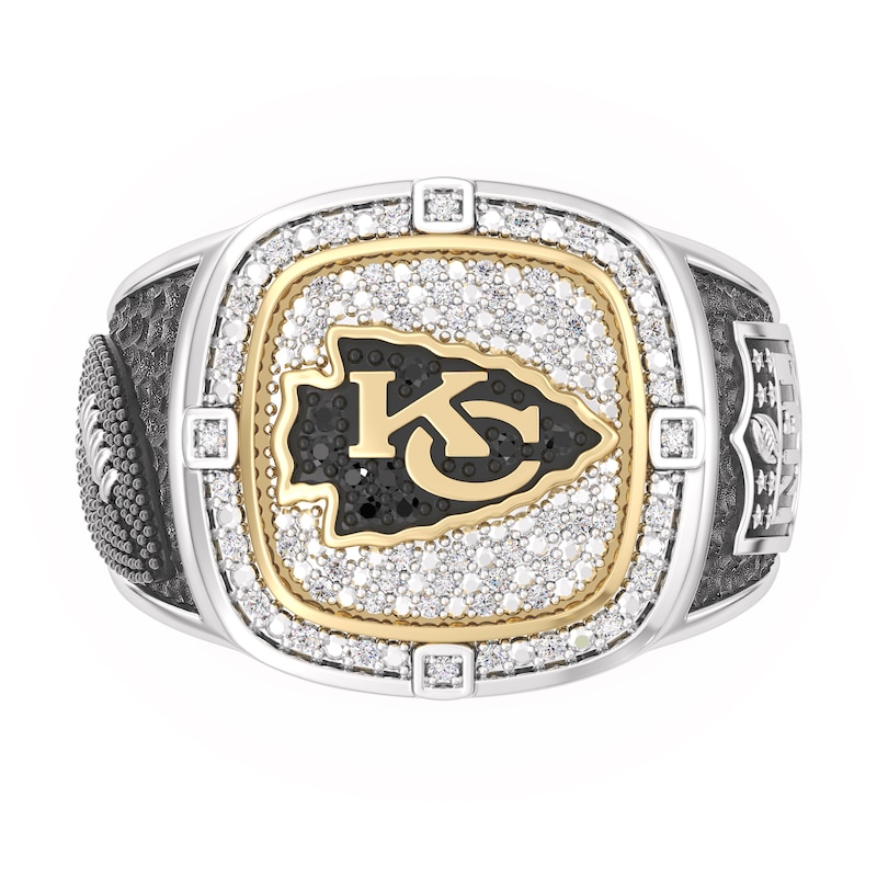 Main Image 1 of True Fans Kansas City Chiefs Championship Ring Sterling Silver & 10K Yellow Gold Ring