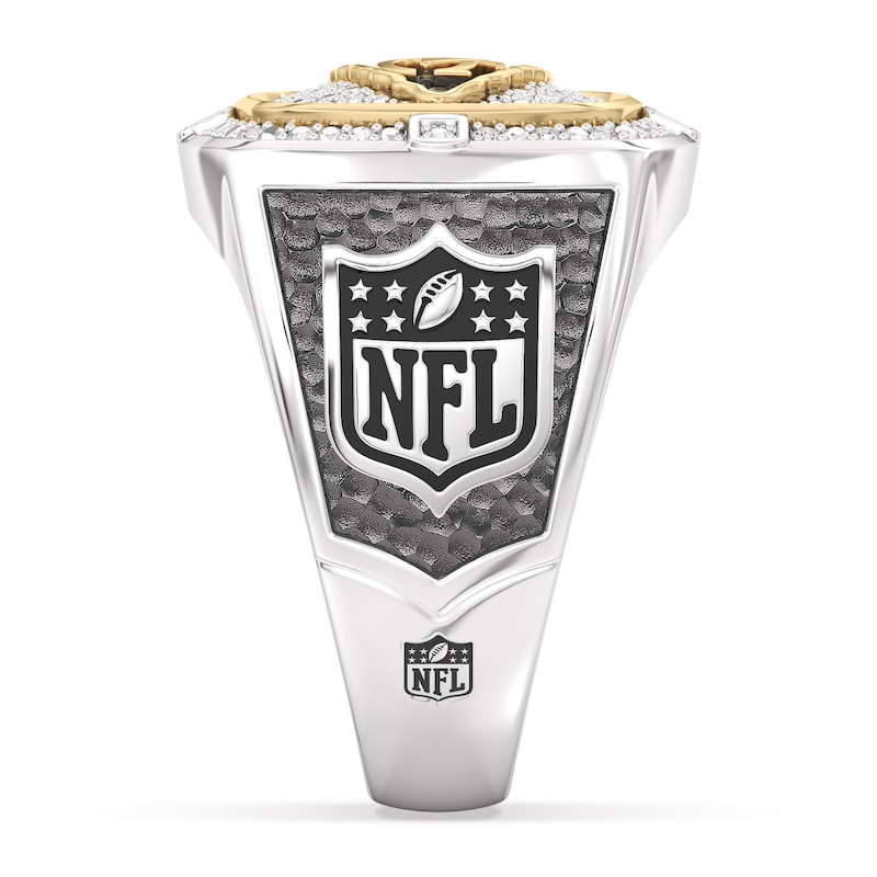 Main Image 3 of True Fans Kansas City Chiefs Championship Ring Sterling Silver & 10K Yellow Gold Ring