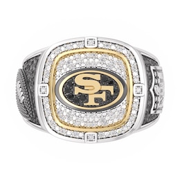 True Fans San Francisco 49ers Championship Ring Sterling Silver & 10K Yellow Gold Ring