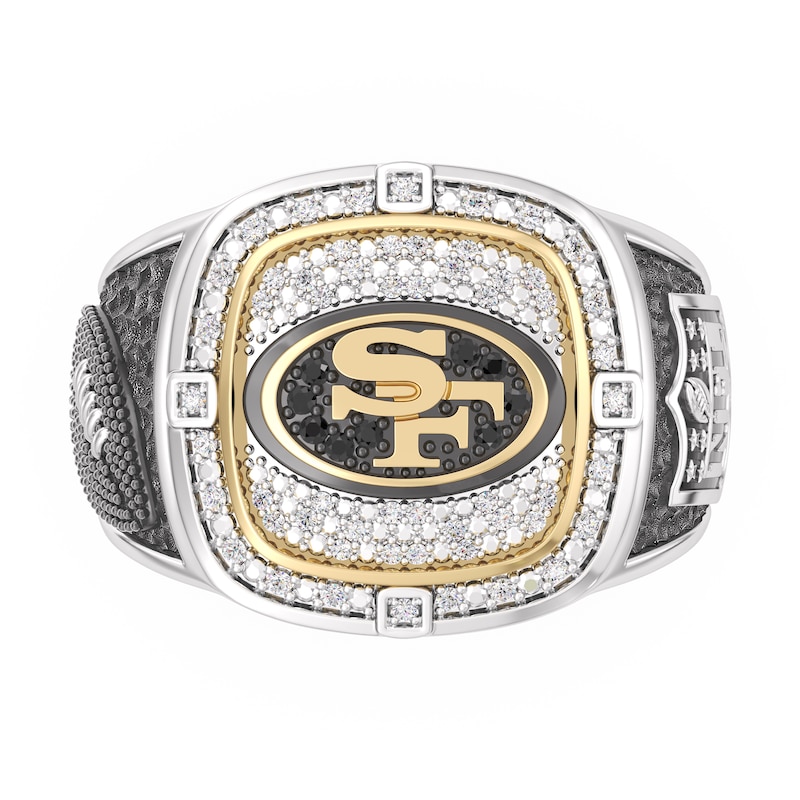 Main Image 1 of True Fans San Francisco 49ers Championship Ring Sterling Silver & 10K Yellow Gold Ring