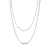 Thumbnail Image 1 of Cultured Pearl Strand & Layered Paperclip Chain Necklace Sterling Silver 18&quot;