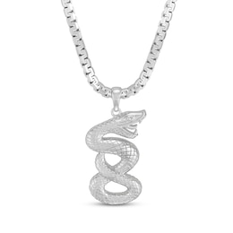 Men's Snake Necklace Sterling Silver 22&quot;