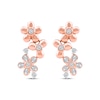 Thumbnail Image 2 of Diamond Flower Trio Earrings 1/8 ct tw 10K Rose Gold