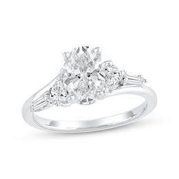 Lab-Grown Diamonds by KAY Oval-Cut Engagement Ring 2 ct tw 14K White Gold