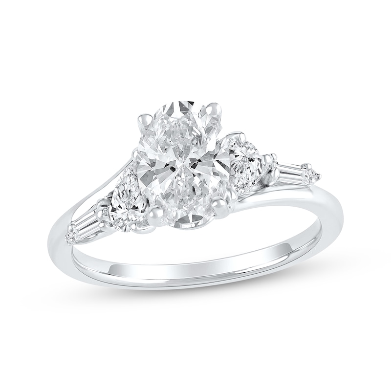 Main Image 1 of Lab-Grown Diamonds by KAY Oval-Cut Engagement Ring 2 ct tw 14K White Gold