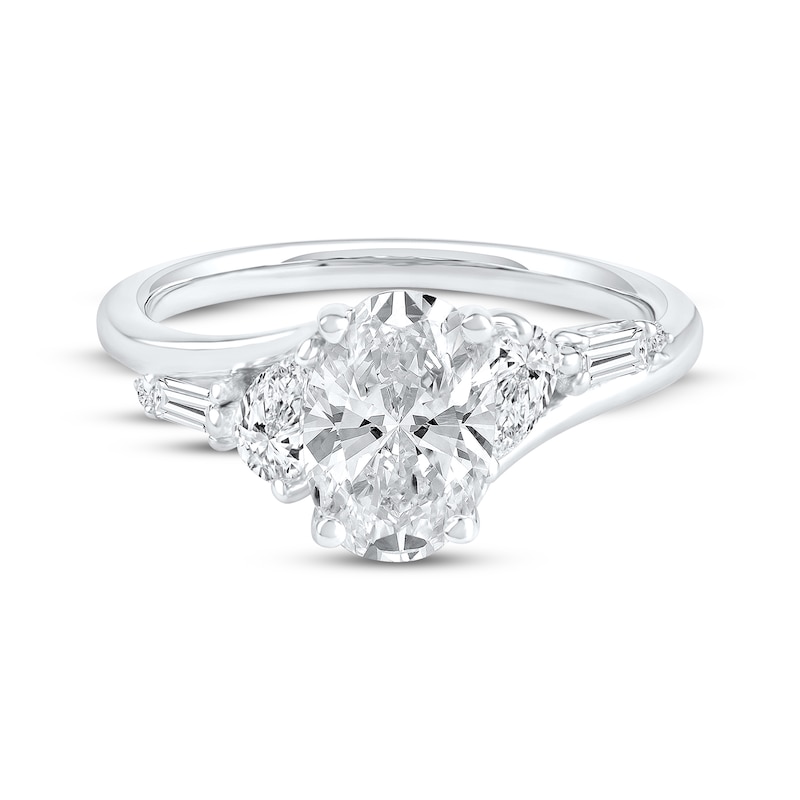 Main Image 3 of Lab-Grown Diamonds by KAY Oval-Cut Engagement Ring 2 ct tw 14K White Gold