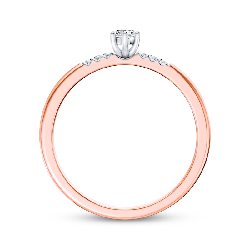 Main Image 3 of KAY Lab-Grown Diamond Marquise-Cut Promise Ring 1/6 ct tw 10K Rose Gold