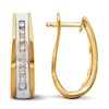 Thumbnail Image 1 of Diamond Hoop Earrings 1/4 ct tw 14K Yellow Gold