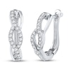 Thumbnail Image 0 of Diamond Hoop Earrings 1/5 ct tw Round-cut Sterling Silver