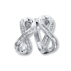 Thumbnail Image 0 of Infinity Symbol Earrings 1/6 ct tw Diamonds Sterling Silver