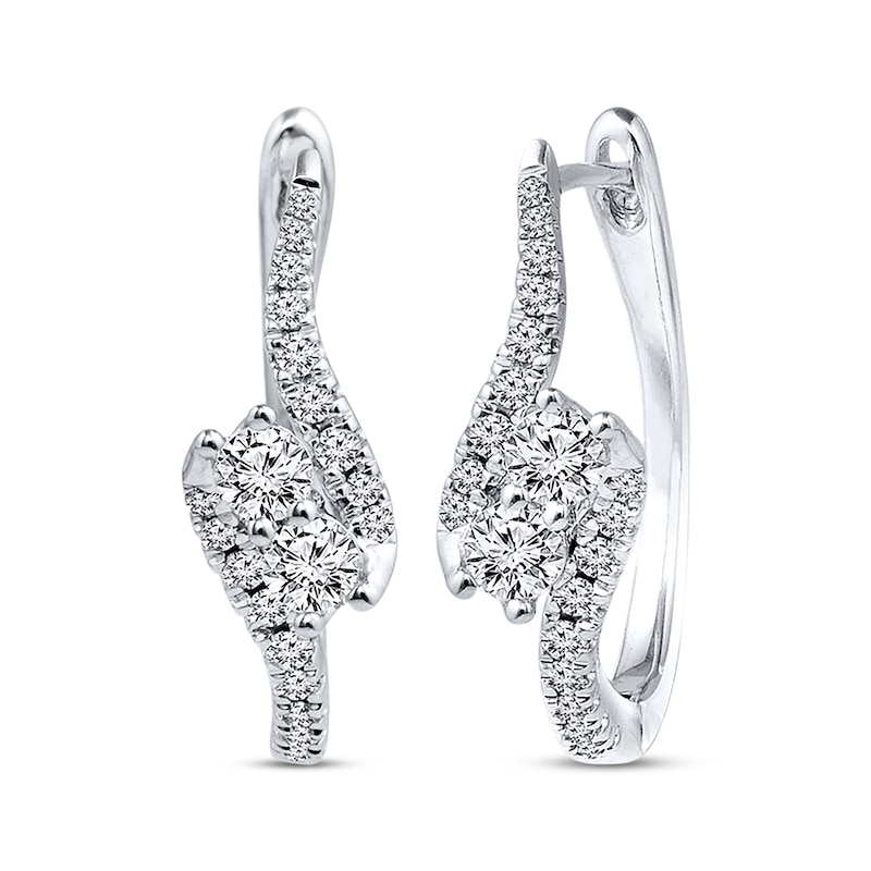 Main Image 1 of Ever Us Earrings 5/8 ct tw Diamonds 14K White Gold