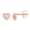 Thumbnail Image 0 of Diamond Heart Earrings 1/10 Carat tw 10K Rose Gold