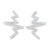 Thumbnail Image 1 of Diamond Heartbeat Earring Climbers 1/6 ct tw Sterling Silver