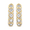 Thumbnail Image 1 of Diamond Geometric Hoop Earrings 1/3 ct tw 10K Yellow Gold