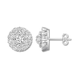 Diamond Earrings 1 ct tw Round-cut 14K White Gold