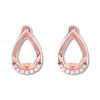 Thumbnail Image 0 of Diamond Teardrop Earrings 1/20 ct tw Round-cut 10K Rose Gold