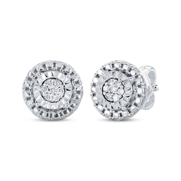 Diamond Earrings 1/20 ct tw Round-cut Sterling Silver