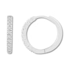 Thumbnail Image 2 of Diamond Hoop Earrings 1/5 ct tw Round-cut Sterling Silver