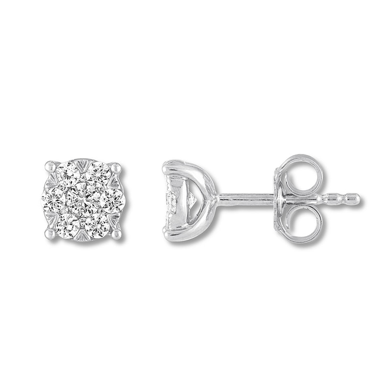 Diamond Earrings 1/2 ct tw Round-cut 10K White Gold | Kay