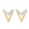 Thumbnail Image 0 of Diamond Geometric Earrings 1/20 ct tw Round-cut 10K Yellow Gold