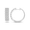 Thumbnail Image 1 of Diamond Hoop Earrings 1 ct tw Round-cut 10K White Gold