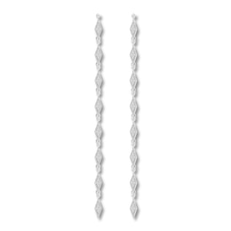 Diamond Geometric Earrings 1/4 ct tw Round-cut Sterling Silver