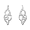 Thumbnail Image 1 of Diamond Swirl Earrings 1/8 ct tw Round-cut Sterling Silver