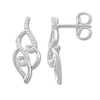 Thumbnail Image 2 of Diamond Swirl Earrings 1/8 ct tw Round-cut Sterling Silver