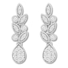 Thumbnail Image 2 of Diamond Drop Earrings 1/3 ct tw Round-cut Sterling Silver