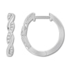 Thumbnail Image 1 of Diamond Hoop Earrings 1/10 ct tw Round-cut 10K White Gold