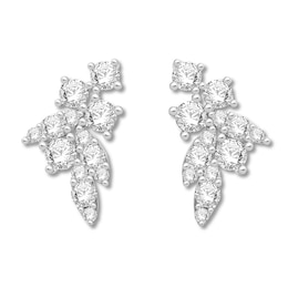Diamond Earrings 1 ct tw Round-cut 10K White Gold