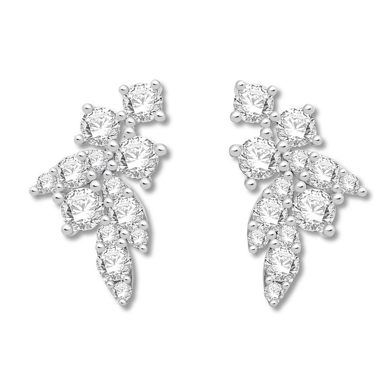 Diamond Earrings 1 ct tw Round-cut 10K White Gold