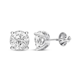 Diamond Earrings 1-1/5 ct tw Round-cut 14K White Gold