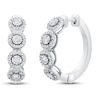 Thumbnail Image 1 of Diamond Hoop Earrings 1/4 ct tw Round-cut Sterling Silver